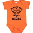 thumbnail image 3 of Inktastic Handpicked for Earth by My Sister in Heaven with Angel Wings Boys or Girls Baby Bodysuit, 3 of 5