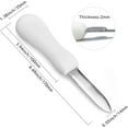 thumbnail image 2 of Oyster Shucking Knife, New Haven Style Oyster Shucker Clam Knife with Non-Slip Poly Handle, Seafood Opener Seafood Tools (White,2PCS), 2 of 6