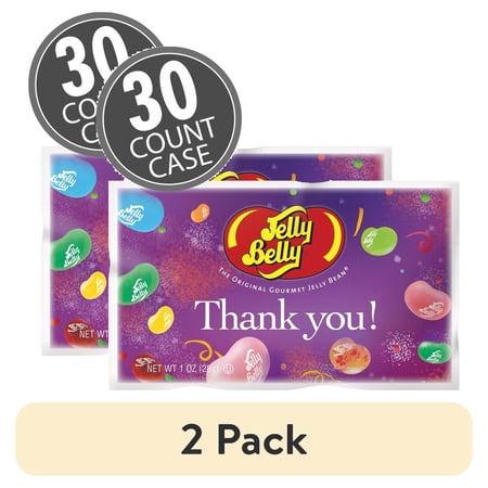 (2 pack) Jelly Belly Thank You Jelly Beans Bags - 20 Assorted Flavors Pack of 30 x 1 Ounce Bags