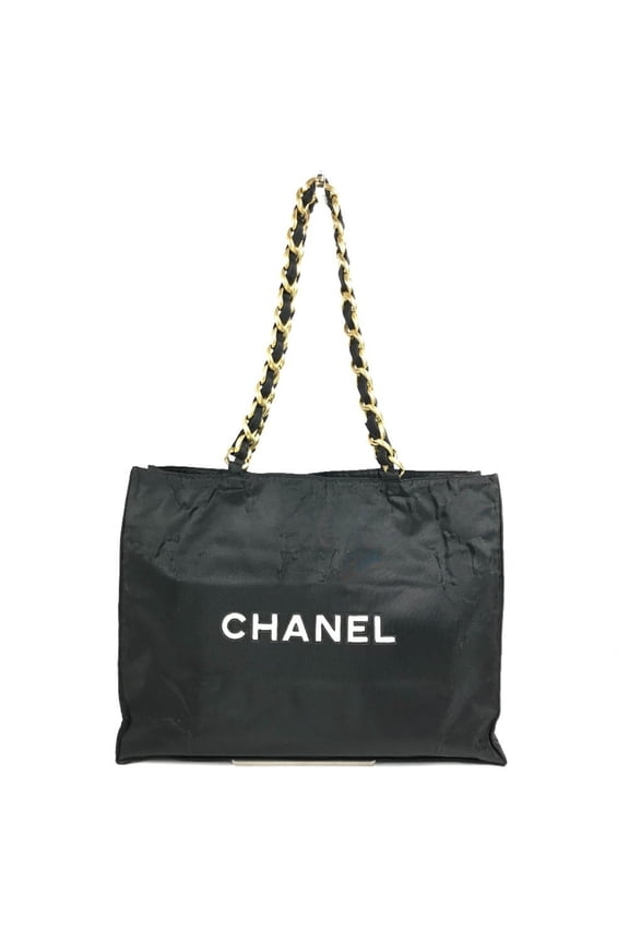 Pre-Owned CHANEL CC Coco Mark Logo Tote Bag, Shoulder Chain Double Chain, Nylon, Men's and...