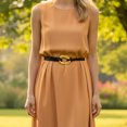 thumbnail image 2 of Unique Bargains 1Pc Adjustable Waist Belt Fashion Tie Pattern Adjustable Waist Cord Black, 2 of 5