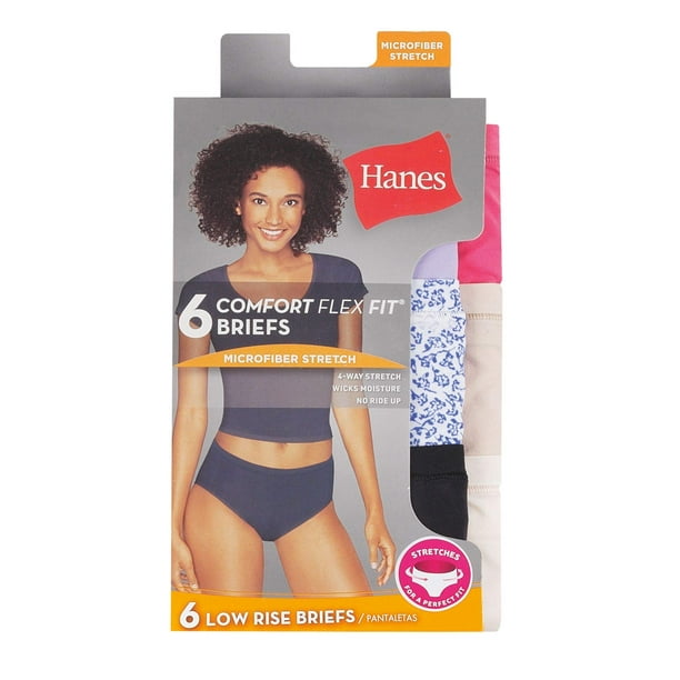 Hanes Womens Ultimate Comfort Flex Fit Brief 4-Pack, 6 