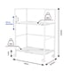 thumbnail image 3 of Carrito de Servicio con Ruedas y Altura Ajustable | Organizador Multiusos de 2 Niveles con Estructura Metálica, 3 of 7