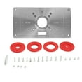 thumbnail image 4 of Machine Multifunctional Router Table Insert Plate Woodworking Benches Aluminium Wood Router Trimmer Models Engraving Machine with 4 Rings Tools, 4 of 7