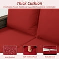 thumbnail image 6 of Homrest 4 Piece Wicker Patio Furniture Set, 360 Degree Outdoor Swivel Patio Chairs w/ Coffee Table and Loveseat, Small Patio Furniture Set for Garden, Deck and Poolside (Wine Red), 6 of 8