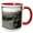 Red/White, variant on 3drose, Early 1900s under a Big Blue Texas Sky Grayscale with Border, 11oz Two-tone Black Mug