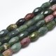 thumbnail image 1 of Natural Indian Agate Beads Strands Faceted Oval 8.5~9x6mm Hole: 1mm about 22pcs/strand 8.07 inch, 1 of 2