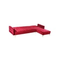 thumbnail image 4 of Chic Home Kiefer Velvet Right Facing Convertible Sectional Sofa Bed, 4 of 6