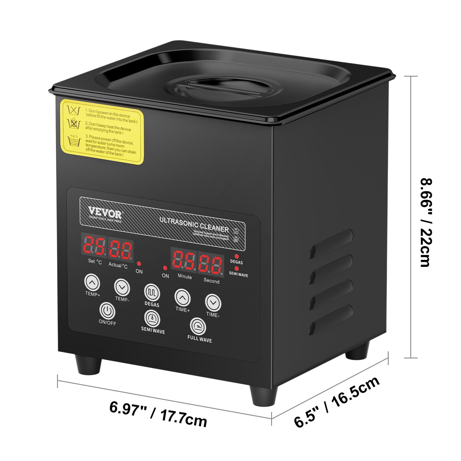 KFFKFF 2L Ultrasonic Cleaning Device, 60W Electronic Sonic Cleaner with Soft Setting & Enhanced Degassing, 40kHz Ultrasonic Cleaning Equipment with Heat & Timing Functions for Ornaments, Eyewear