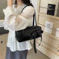 thumbnail image 5 of Bolsos de hombro de PU con cremallera y hilo de coser para mujer, nuevos bolsos de mano para mujer, de color sólido, informales, versátiles, 2024, 5 of 5