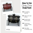 thumbnail image 6 of Chalky Chicks 32 Fl Oz Matte Starless Night Black Chalk Paint for Furniture Without Sanding - No Prep Furniture Paint No Sanding All in One for Crafts, Wood, Cabinet, Walls, Metal, Dresser, Farmhouse, 6 of 8