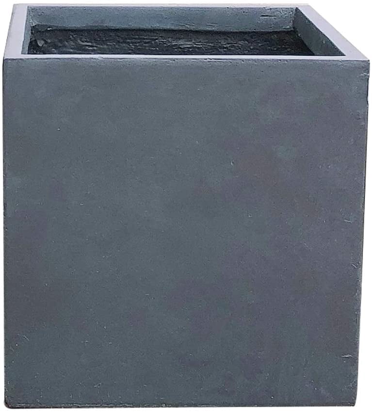 16” Square Concrete Planters for Outdoor Patio Garden Lightweight