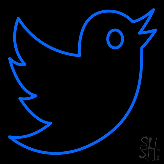 24 X 24 In Twitter Bird Logo Led Neon Flex Sign 44 Blue Walmart Com