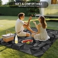 thumbnail image 4 of Black Geometric Outdoor Rug for Patio/Deck/Porch, Non-Slip Large Area Rug 3 x 5 Ft, Contemporary Minimalism Abstract Pattern Indoor Outdoor Rugs Washable Area Rugs, Camping Rug Carpet Runner, 4 of 8