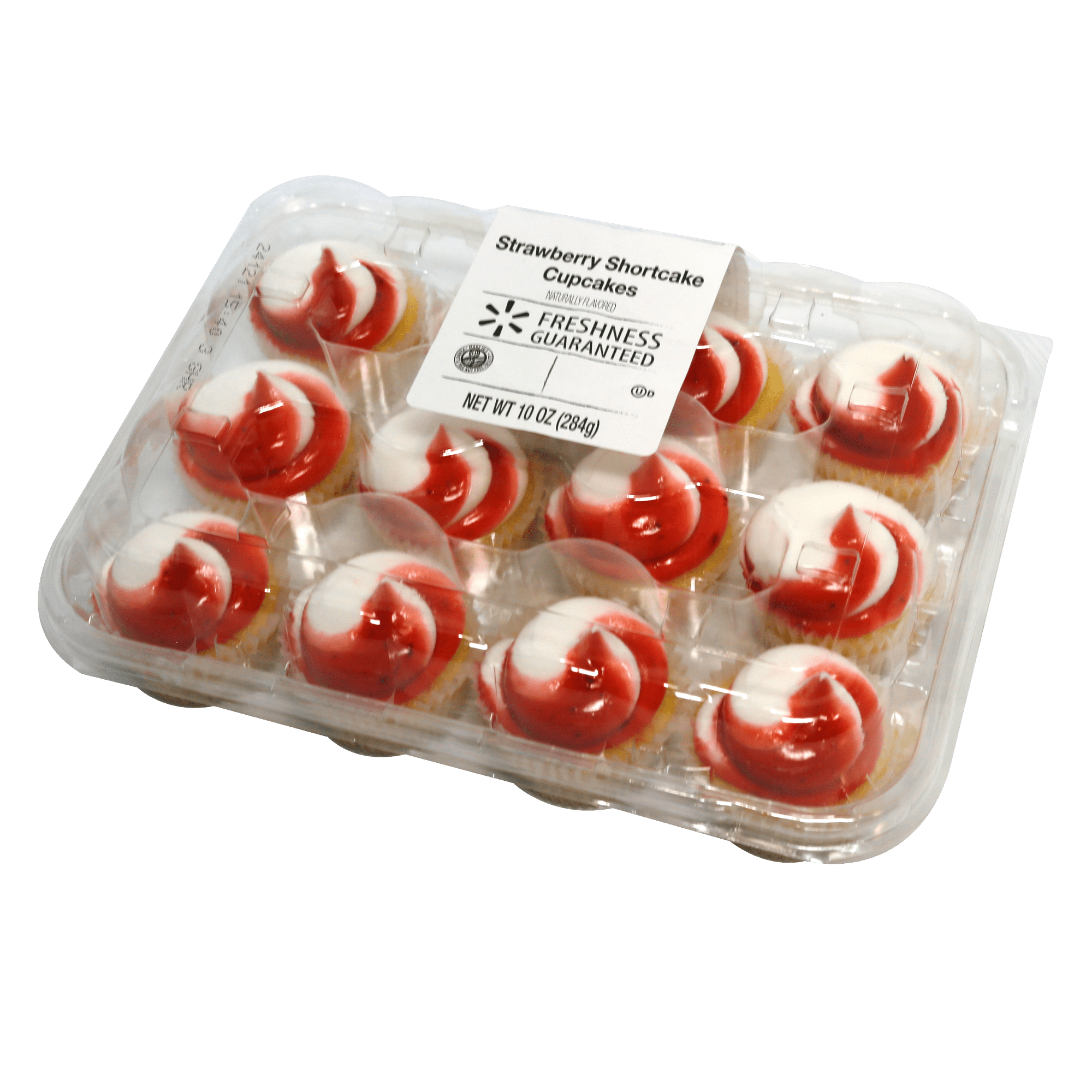 Freshness Guaranteed Strawberry Shortcake Mini Cupcakes with Strawberry and Vanilla Icing, 10 oz, 12 Count