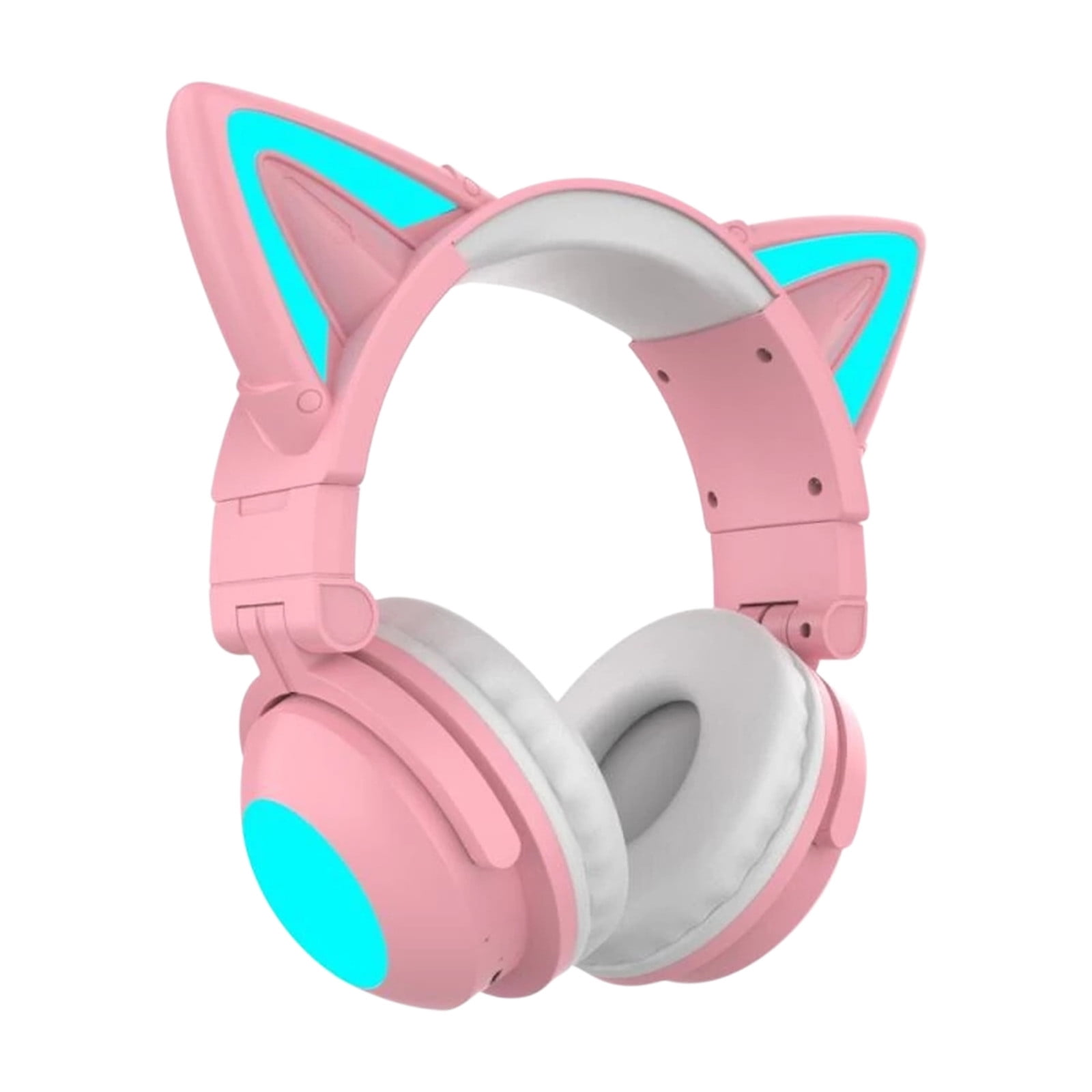 Cat Ear Headphone, Stereo Cute Gaming Bluetooth Headphones,Over Ear Cat Adjustable Foldable Music Headset,12-Hour Playtime,for Adult Kids Game Music