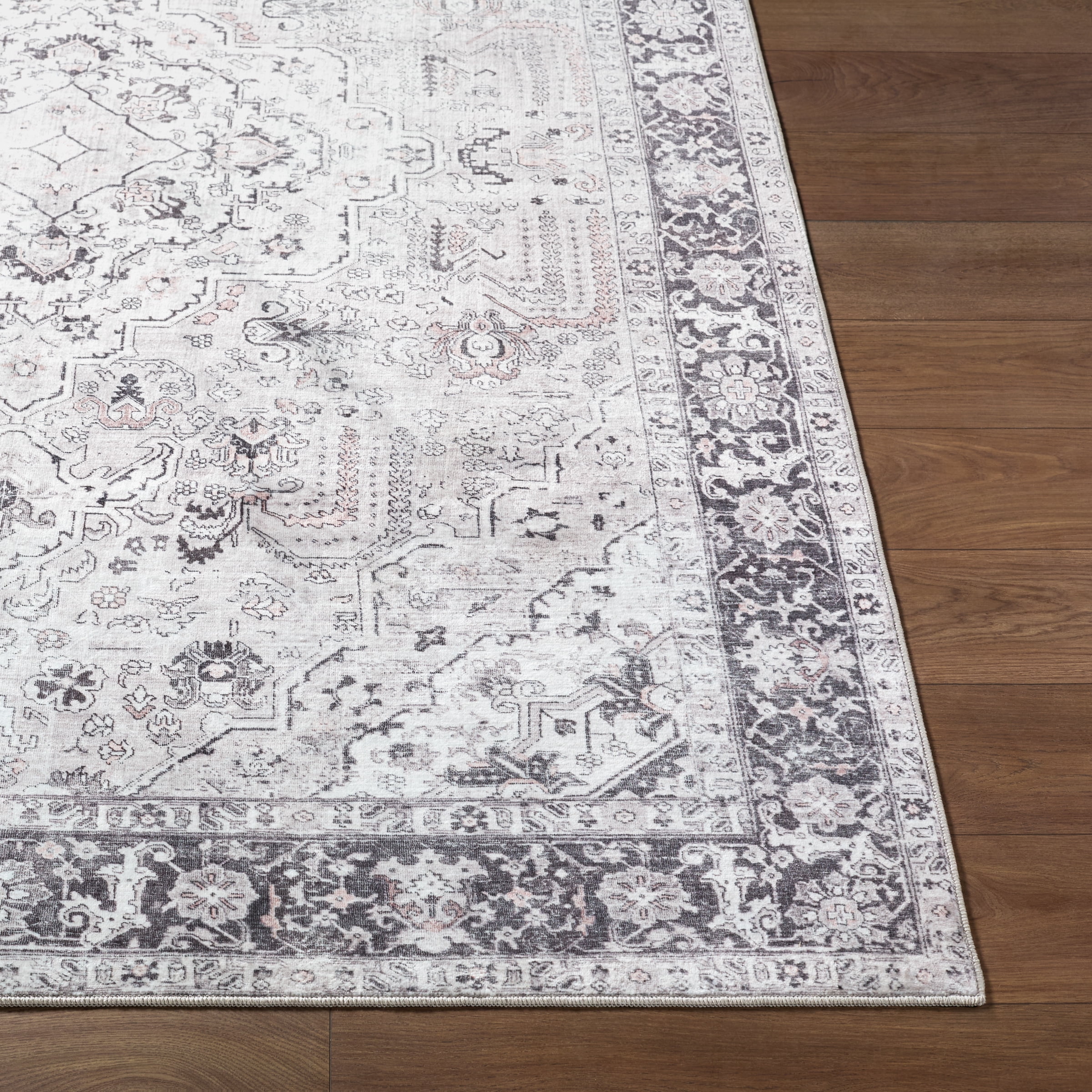 My Texas House Washable Laine Beige 2' x 2'11" Washable Accent Rug