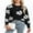 03 Black, variant on Flower Sweaters for Women Elegant Floral Printed Crew Neck Sweater Loose Cute Puff Sleeve Junior Back to School Pullover Sweater Shermie
