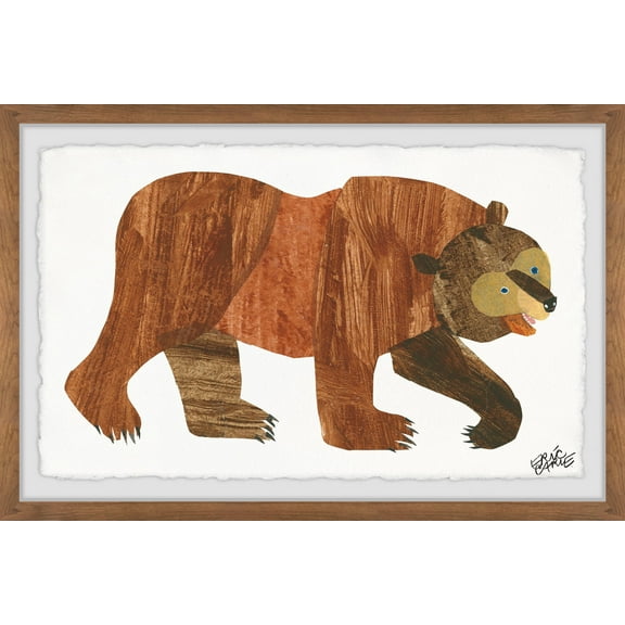 Marmont Hill Brown Bear By Eric Carle Framed Wall Art, 12.00" x 1.50"
