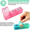 thumbnail image 3 of Organizador semanal de pastillas Pastillero 3 veces al día Pastillero para 7 días Compartimentos grandes Pastillero a prueba de humedad Recordatorio de medicamentos Contenedor portátil para, 3 of 5