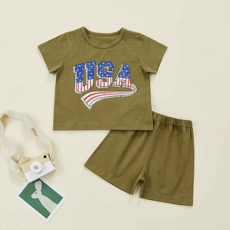 

Toddler boy clothes Newborn Infant Baby Girls Boys Pompon Pineapple Print Romper Bodysuit Independence Day Fragarn
