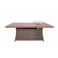 thumbnail image 4 of Direct Wicker 7-Piece Patio Sofa Set with Gas Firepit and Ice Container Rectangle Dining Table, 4 of 8