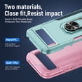 thumbnail image 4 of Allytechgroup for Google Pixel 9 Case Cover, with Ring Holder Stand Hybrid Rugged Protective Shockproof Bumper Phone Case for Google Pixel 9 - Green, 4 of 9