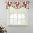 thumbnail image 2 of Marine Life Tie Up Window Valance Shell Red Lobster Coral Tie-up Valance for Kitchen Windows Adjustable Small Curtain Balloon Shades for Kitchen Bathroom Cafe 60x18inch, 2 of 9