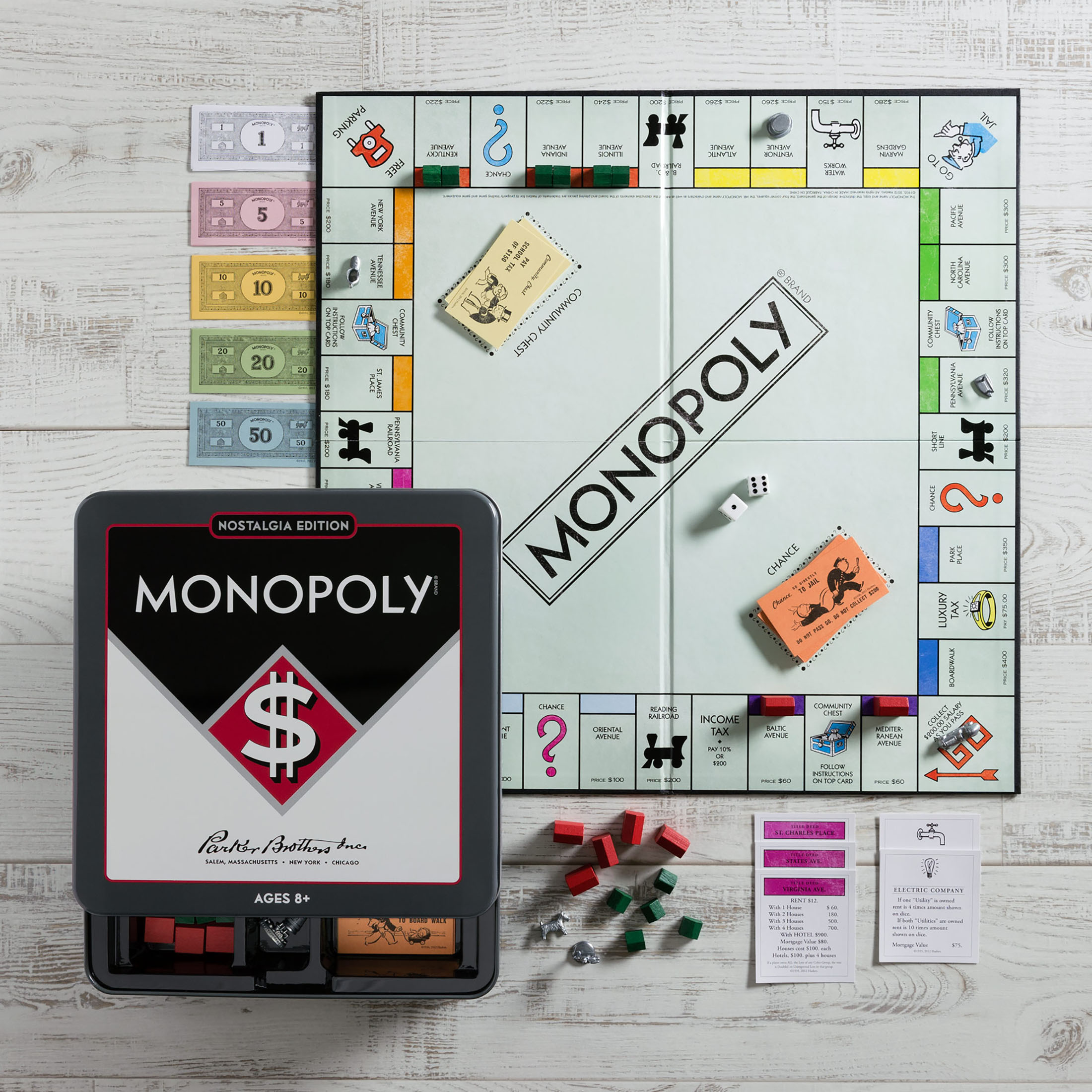 Monopoly Nostalgia Edition Board Game in Collectible Tin photo 5