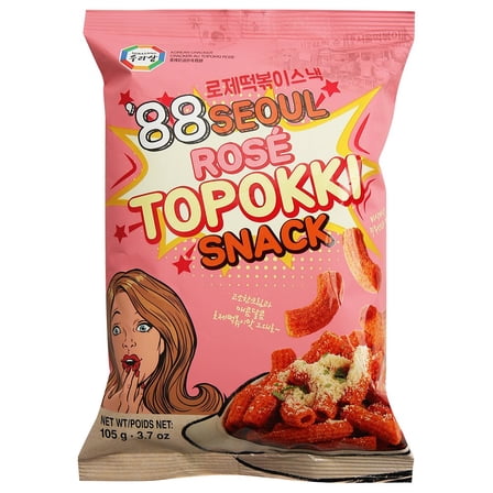 Pack Of 2 Surasang '88 Seoul Rosé Topokki Snack, 3.7 oz (Package May Vary)