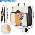 thumbnail image 2 of FORMRS Zipper Binder with Shoulder Strap 2-inch Ring 500 Sheet Capacity File Bag, Cartoon Flowers, 2 of 5