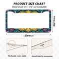 thumbnail image 7 of Aluminum License Plate Frame 2 Pack Car Exterior Accessory Car Tag Holder for Front Rear Plates Cars Decor Colorful Pattern Background Design, 7 of 7