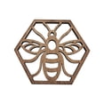 thumbnail image 1 of TIELUTT Ensemble de Table de Festival en Nid d'Abeilles en Bois, Pendentif Isolant, Napperons Rigides, Ensemble de Table à Manger Ronde en Verre pour 4, Napperons de Table, 4 Napperons pour Tables Rondes, Napperons de Table à Manger Lavables, 1 of 4