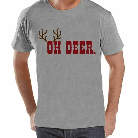 7 at 9 Apparel Men's Oh Deer Christmas T-shirt - (Best Deer Stalking Clothing)