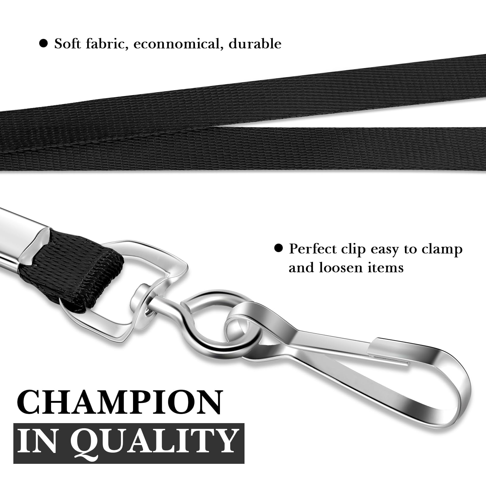 200 Lanyards For Id Name Badge Holder Neck Lanyard Flat With Clips Straps Office School Nurse