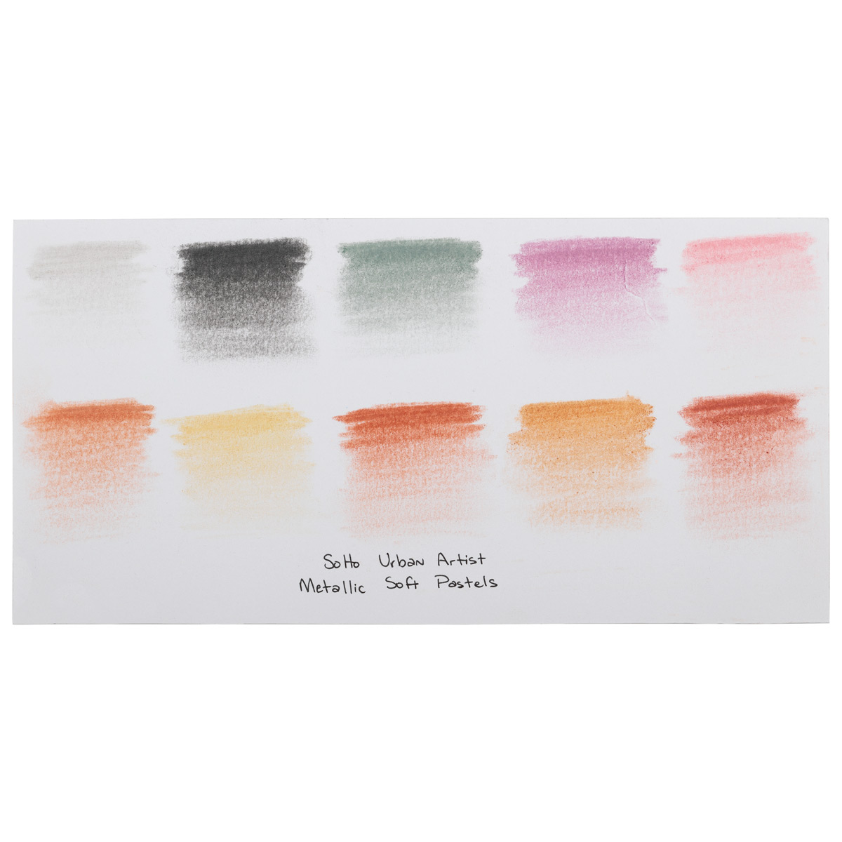 SoHo Urban Artist Soft Pastels Set of 10 Iridescent Metallic Colors, Vibrant Pastel Sticks for Art, Drawing, Blending, Layering, Shading