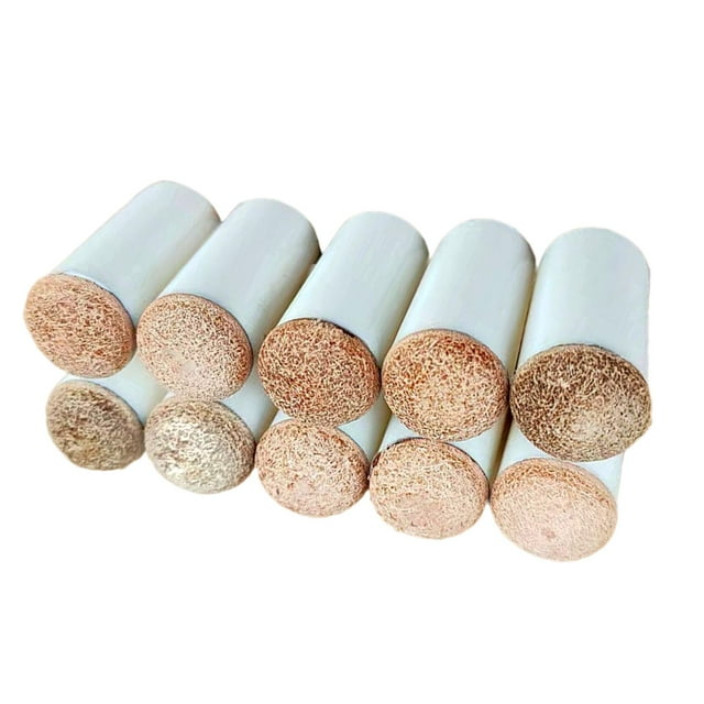 ZLight 10 Pcs Embouts de Queue de Billard Légers, Queue de Billard Portable Bleue, Marron 12mm