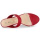 thumbnail image 5 of Sandalias Correa Transparente Doble Tacones De Bloque Para Mujer Rojo 36, 5 of 6