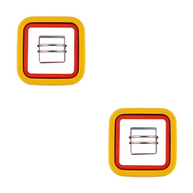 Yuarrent 3 uds cortadores de sándwich sellador en forma de corazón crimpadora de operación Simple Forma cuadrada 2Conjunto