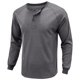thumbnail image 1 of Blusas y camisas de manga larga con cuello redondo para hombre, suéter deportivo informal de color liso con cuello redondo y botones, blusas de manga larga con cuello redondo, blusa de poliéster para, 1 of 4