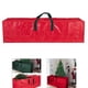 thumbnail image 4 of Bolsa grande para guardar árboles de Navidad, resistente y duradera, impermeable, apta para árboles artificiales de hasta 2,74 m (9 pies). Rojo_135x34x68cm, 4 of 9