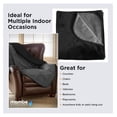 thumbnail image 5 of Silky Waterproof Throw for Protecting Furniture Bed Couch from Stains Caused by Dogs, Cats, . Soft, Washable, Reversible. (Size Large 70x90 inches, Color Black/Charcoal), 5 of 6