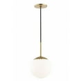 thumbnail image 2 of -One Light Small Pendant in Style-7.5 inches Wide By 12.5 inches High-Aged Brass Finish Bailey Street Home 735-Bel-2941774, 2 of 4