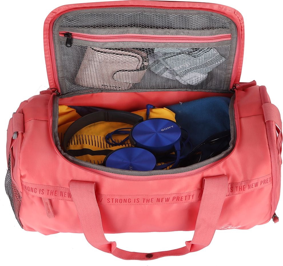 Gear Polyester 20 L Shine On Duffle Water Resistant Travel Duffle/Gym Duffel Bag With Shoe Pocket for Men/Women - Pink