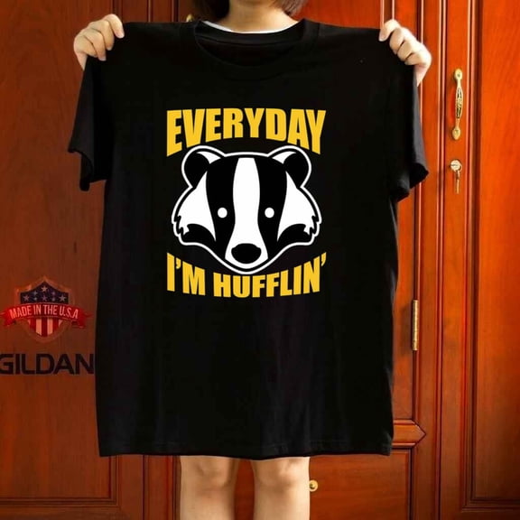Everyday Im Huffling Funny Honey Badger Animal Lover Tee Gift Graphic Tee,for men and women up to 5XL