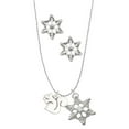 thumbnail image 1 of Delight Jewelry Silvertone Squirrel Silver tone Snowflake Charm Necklace and Stud Earrings, 1 of 4