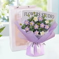 thumbnail image 3 of Ramo de flores de ganchillo, regalo de flores artificiales, centro de mesa, ramo de punto para , boda, fiesta, Día de la Madre, aniversario, 3 of 9