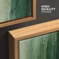 thumbnail image 5 of Large Framed Canvas Art Abstract Green Print for Modern Living Room Bedroom Wall Decor - 60"x30" Natural Framed, 5 of 7