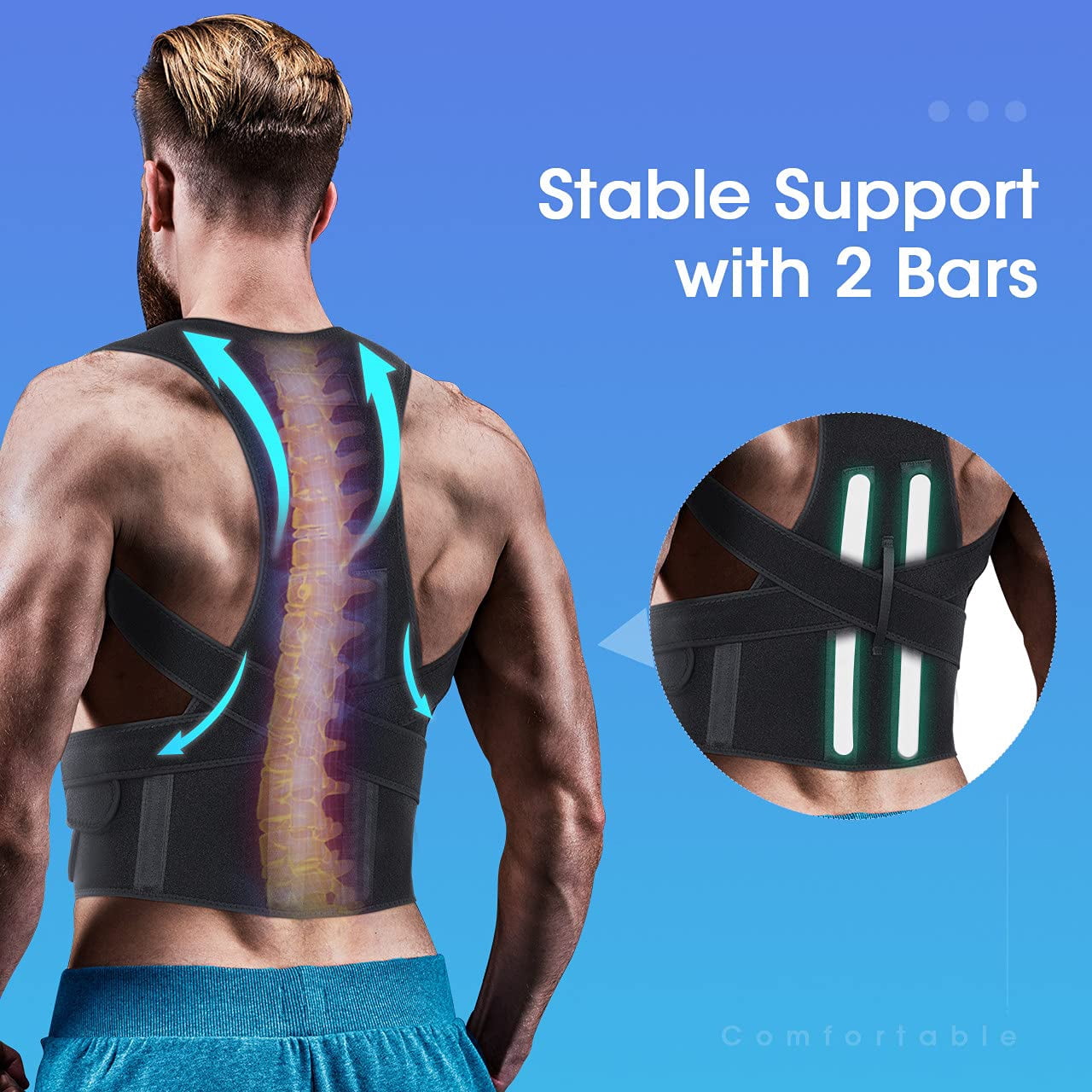 IYDoaMea Back Brace Posture Corrector for Women and Men, Shoulder Straightener Adjustable Back Support Upper and Lower Back Pain Relief - Scoliosis Hunchback Hump Thoracic Spine Corrector