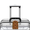 thumbnail image 5 of Disketp 1 Luggage Tag For Suitcase,Autumn Leaves Leather Baggage Tag With Stainless Steel Loop Privacy Cover For Women Men Girls, 5 of 5